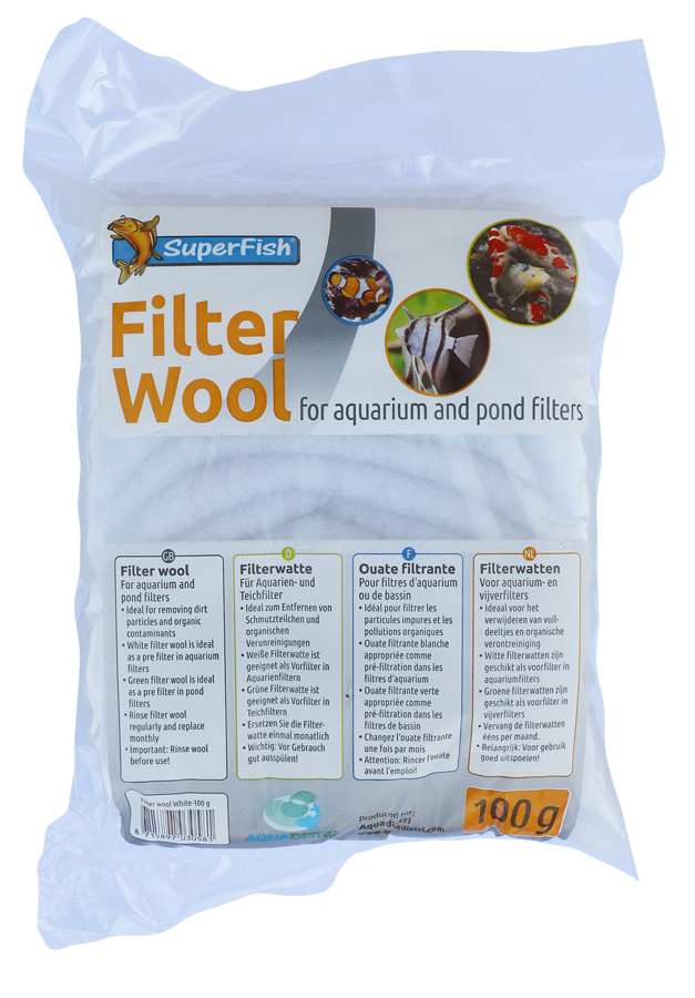 Superfish Filterwatten 100 gram wit