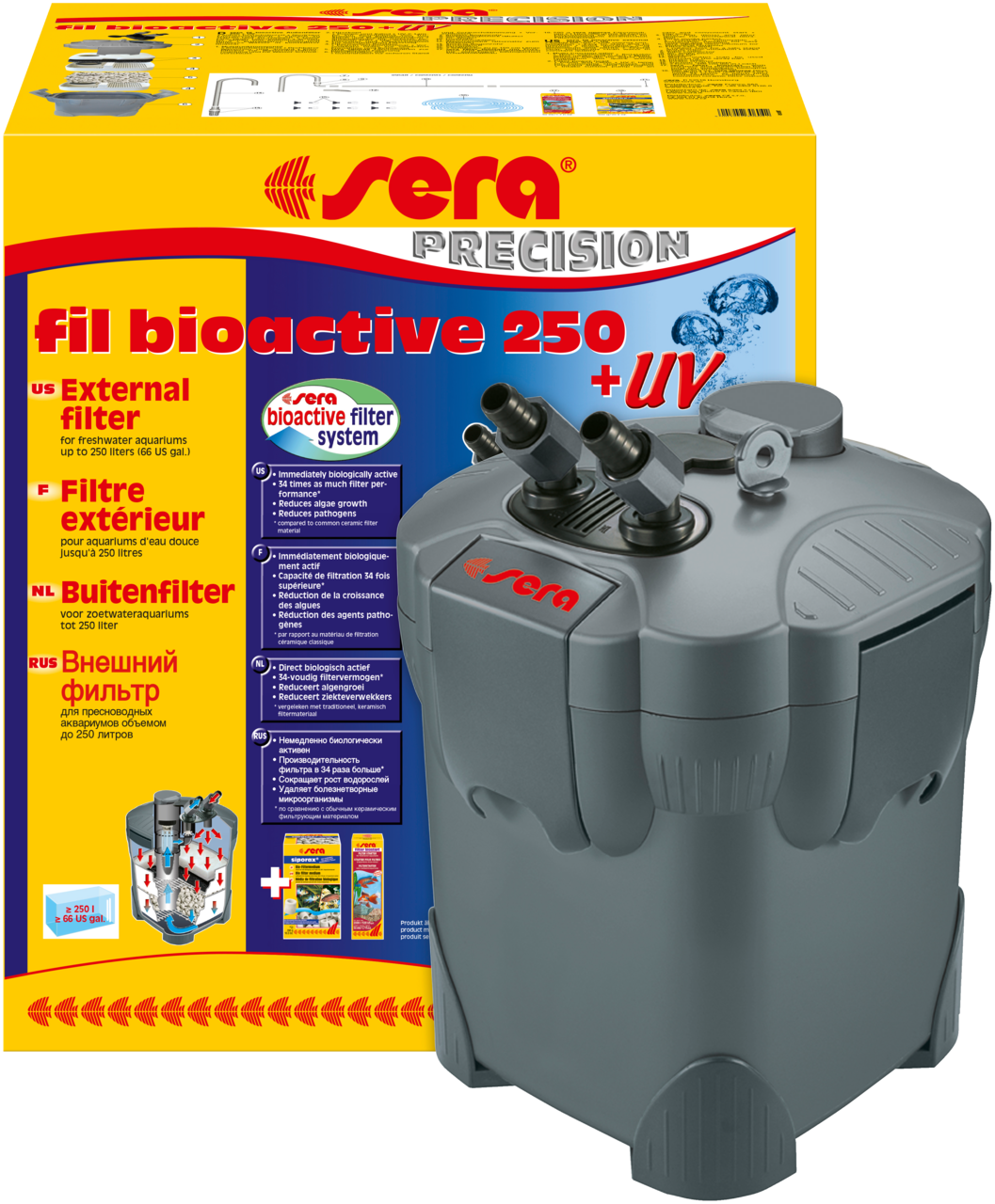 Sera aquarium filter bioactive 250 +UV