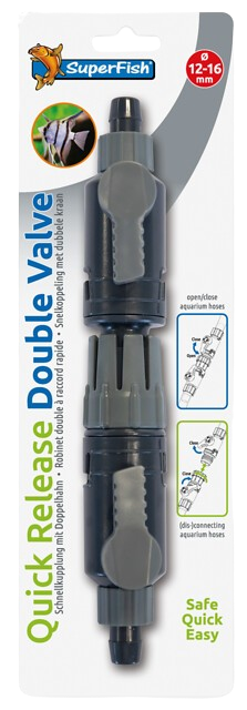 Superfish Dubbelkraan snelkoppeling 12/16 mm