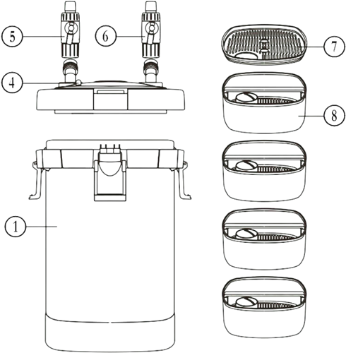 RP Aquariumfilter E1000.3